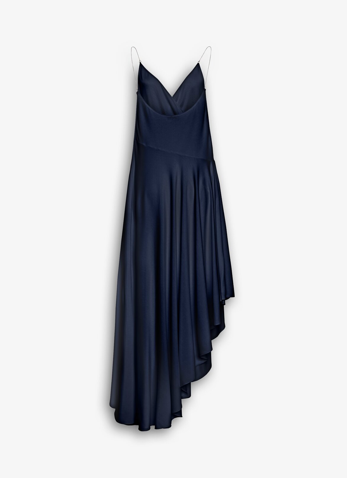 ROBE ASYMÉTRIQUE EN JERSEY MAT ALAÏA ROBE ASYMÉTRIQUE EN JERSEY MAT BLEU FONCÉ